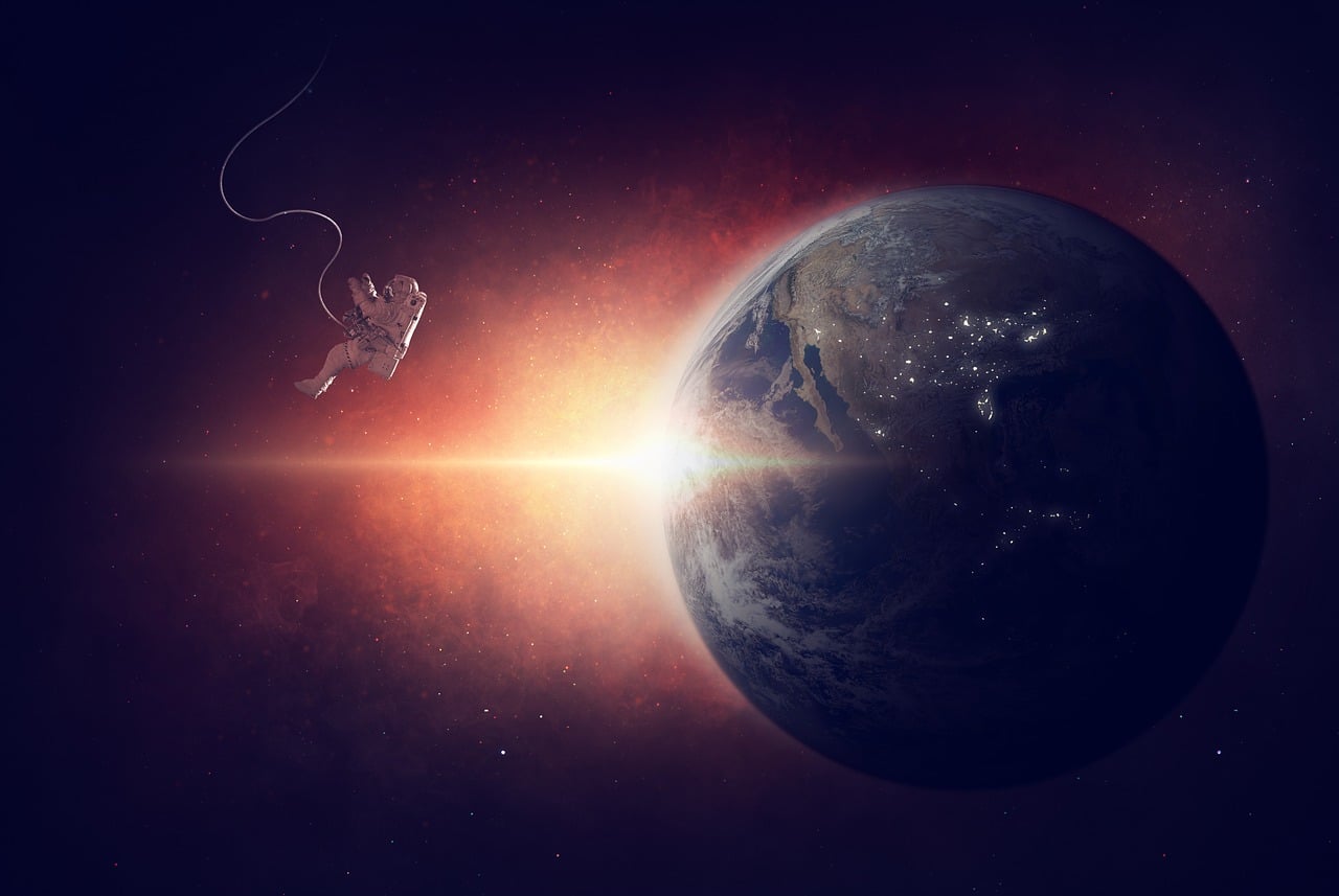 宇宙飛行士をモチーフにしたイラスト。宙科そぴあのキャラクター設定を連想させるイメージ